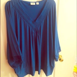 Royal blue tunic top